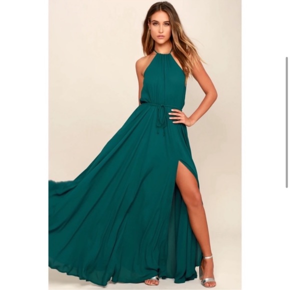 Lulus Dresses & Skirts - LuLu’s essence of style teal maxi dress NWT - size M